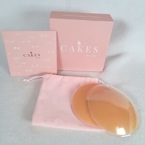 CAKES Body Womens Nipple Covers OG Non-Adhesive Silicone Size OS Honey